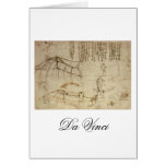 Design for a Flying Machine by Leonardo Da Vinci Card