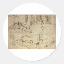 Design for a Flying Machine by Leonardo Da Vinci Stickers