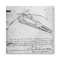 Design for a flying machine refrigerator magnet