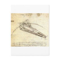 Design for a flying machine. postcards by LeonardoDaVinci Design for a flying machine. postcards