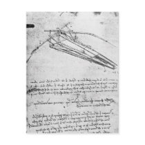 Design for a flying machine postcard