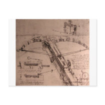 Design for an enormous crossbow postcards by LeonardoDaVinci Design for an enormous crossbow postcards