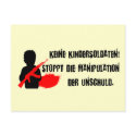 Entwurf für Kinderrechte: Keine Kindersoldaten!  postkarten
