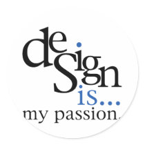 Design is... (blue) stickers