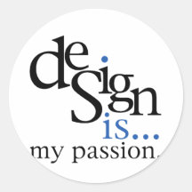 Design is... (blue) stickers