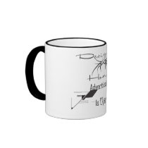 Design is honest, Advertising is lying mugs