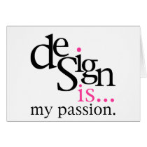 Design is... (pink) greeting card