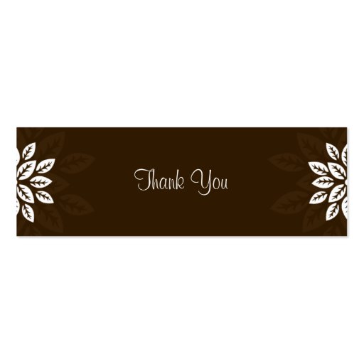 Design No.3 Thank you Gift Tag - CHOCOLATE Business Cards