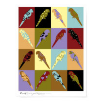 Design parrots quilt decor poster posters