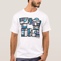 Design with blue arcs 007 t-shirts by devinmoore Design with blue arcs 007 t-shirts