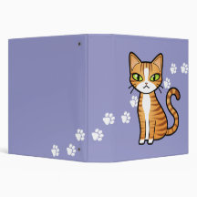 Design Your Own Cartoon Cat Binders