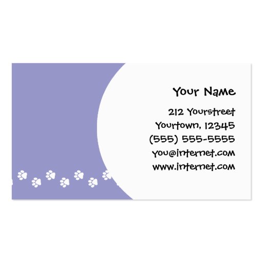 Design Your Own Cartoon Cat Business Card Templates (back side)