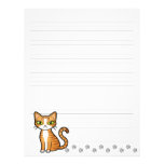 Design Your Own Cartoon Cat Customized Letterhead