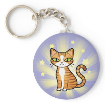 Design Your Own Cartoon Cat Keychains