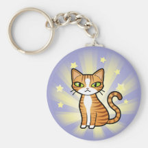 Design Your Own Cartoon Cat Keychains