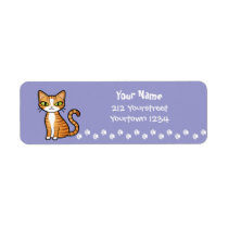 Design Your Own Cartoon Cat Custom Return Address Labels