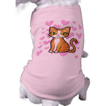 Design Your Own Cartoon Cat (love hearts) Dog Clothes