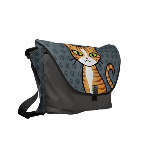 Design Your Own Cartoon Cat Messenger Bag Zazzle