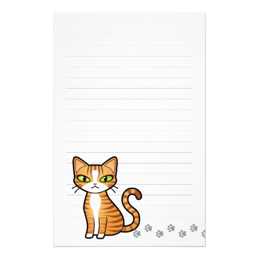 Design Your Own Cartoon Cat Stationery | Zazzle