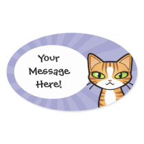 Design Your Own Cartoon Cat Sticker