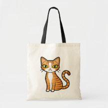 Design Your Own Cartoon Cat Tote Bags