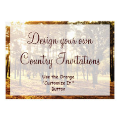 Design your Own Country Invitations Blank Template