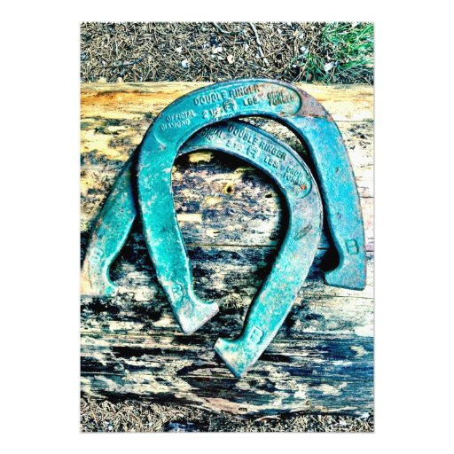 Design your Own Country Invitations HorseShoes