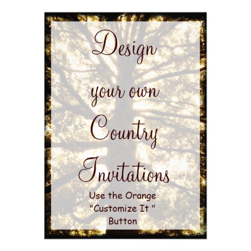 Design your Own Country Invitations Template Tree from Zazzle.com