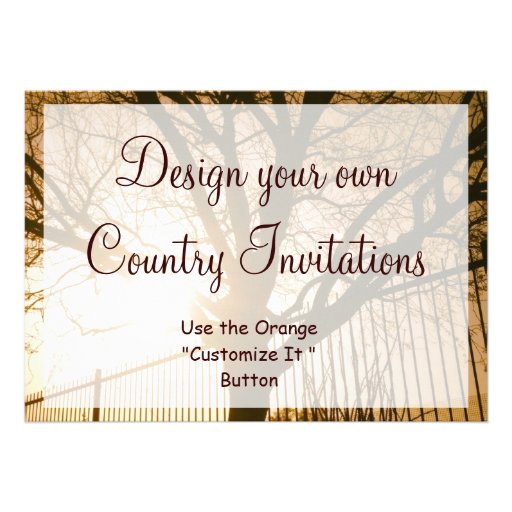 Design your Own Country Invitations Template Tree from Zazzle.com