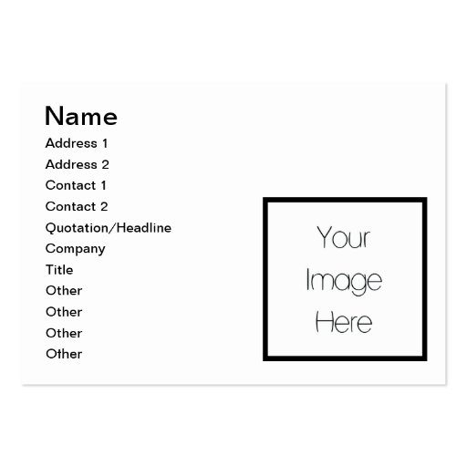 Design Your Own Custom Gift - Blank Business Cards (front side)