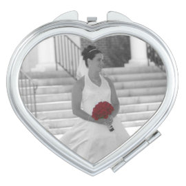 Design Your Own Custom Photo Heart Compact Mirror