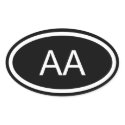 AA Armed Forces Euro Style Oval Sticker