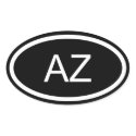 AZ Arizona Euro Style Oval Sticker