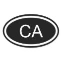 CA California Euro Style Oval Sticker