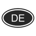 DE Delaware Euro Style Oval Sticker