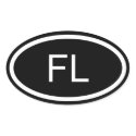 FL Florida Euro Style Oval Sticker