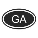 GA Georgia Euro Style Oval Sticker