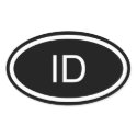 ID Idaho Euro Style Oval Sticker