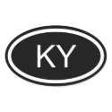 KY Kentucky Euro Style Oval Sticker