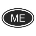 ME Maine Euro Style Oval Sticker