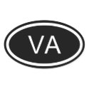 VA Virginia Euro Style Oval Sticker