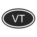 VT Vermont Euro Style Oval Sticker