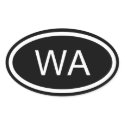 WA Washington Euro Style Oval Sticker