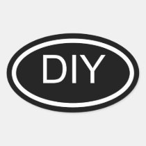 Design Your Own Euro Style Oval Sticker stickers
