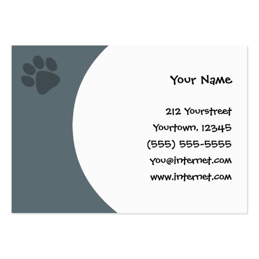 Design Your Own Pet Business Card Template (back side)