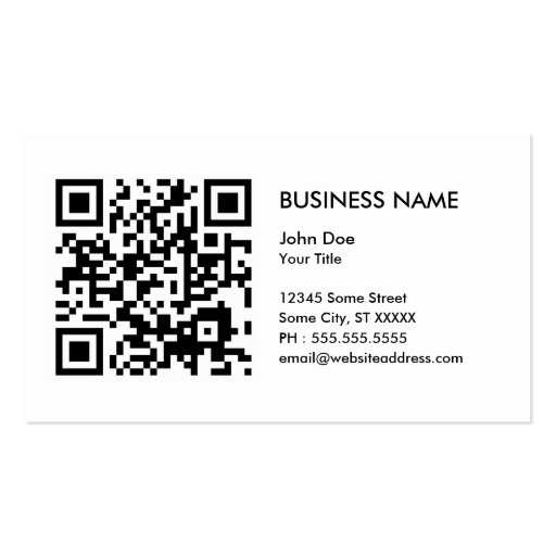 design your own QR code Business Card (front side)