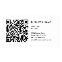 design your own QR code Business Card Template