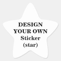 create, your, own, sticker, star, make, design, template, Klistermærke med brugerdefineret grafisk design
