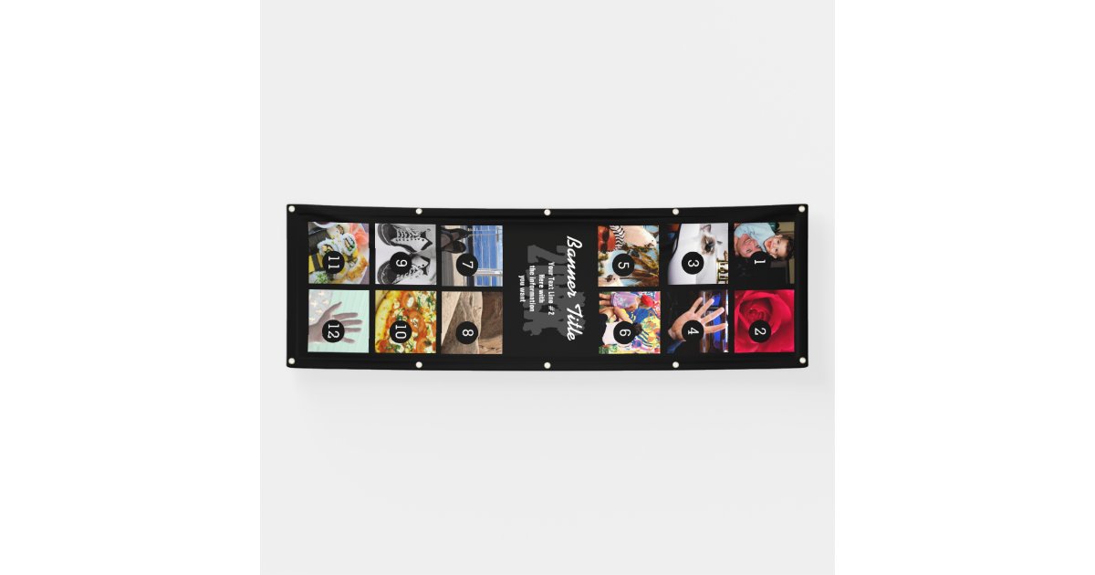 Design Your Own Vertical Banner 12 pics +text easy | Zazzle