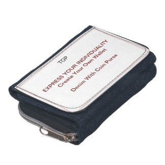Design Your Own Wallet - Denim with Coin Purse